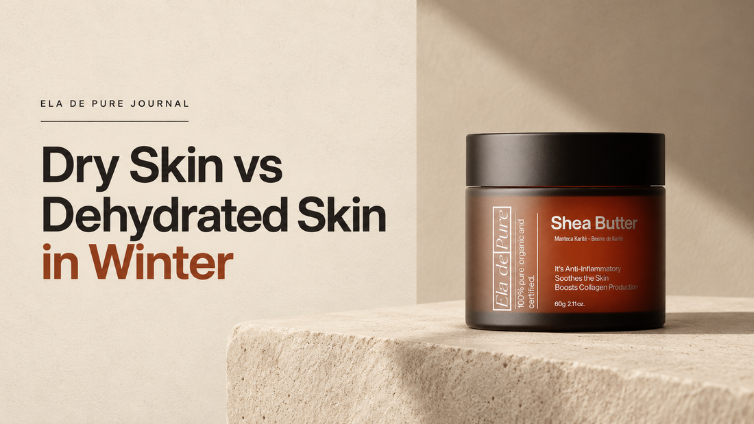 Dry skin versus dehydrated skin in winter