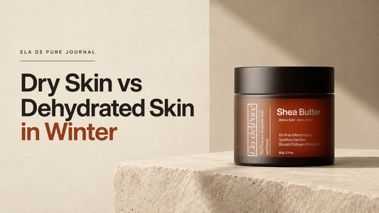 Dry skin versus dehydrated skin in winter