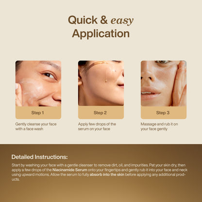 Application process of niacinamide serum