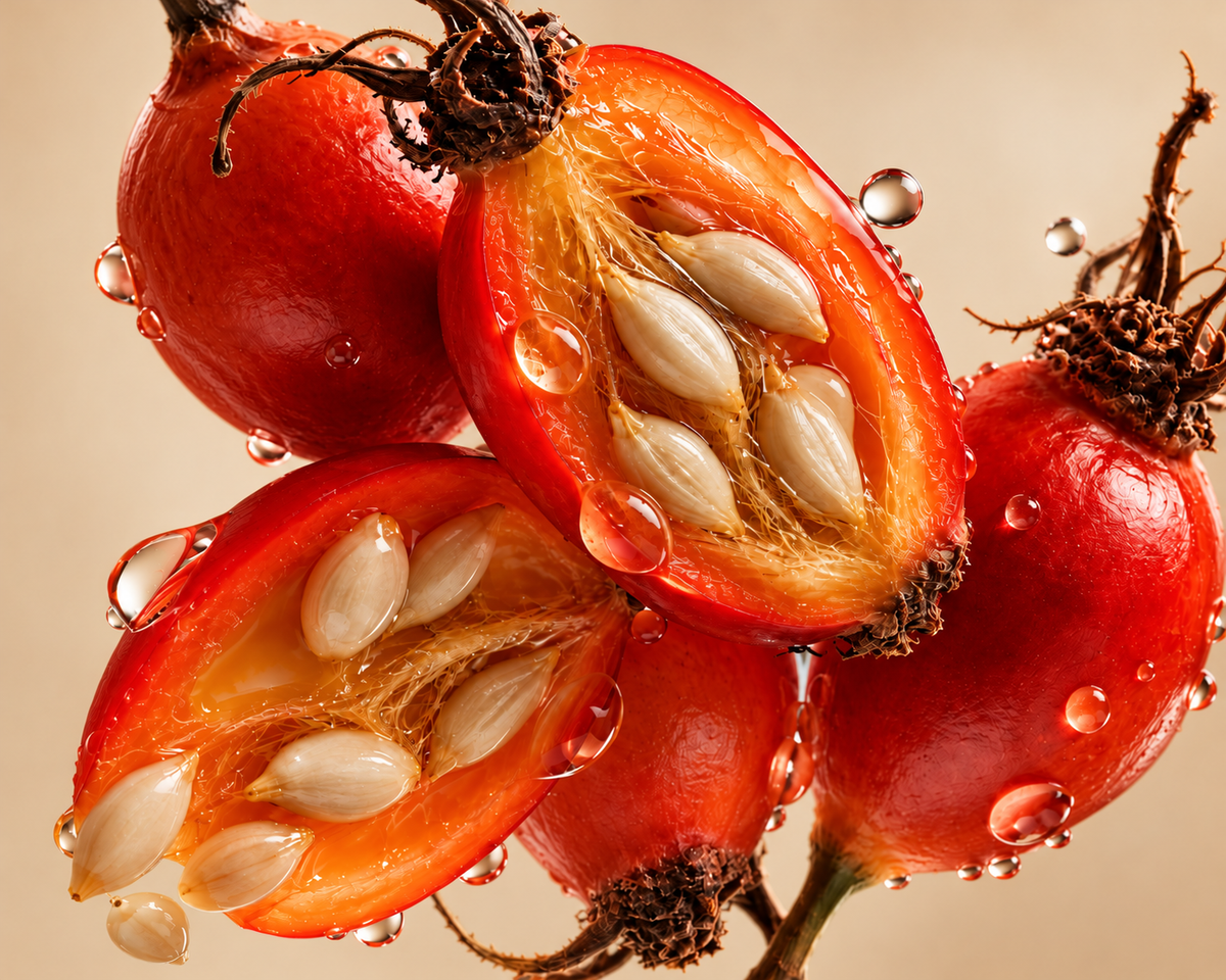 Rosehip botanical texture for Organic collection